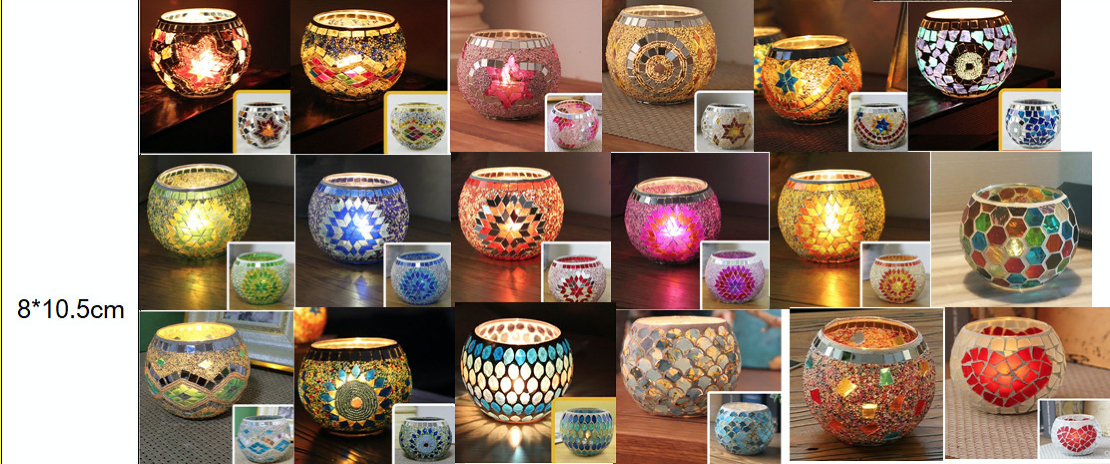 mosaic candle holder