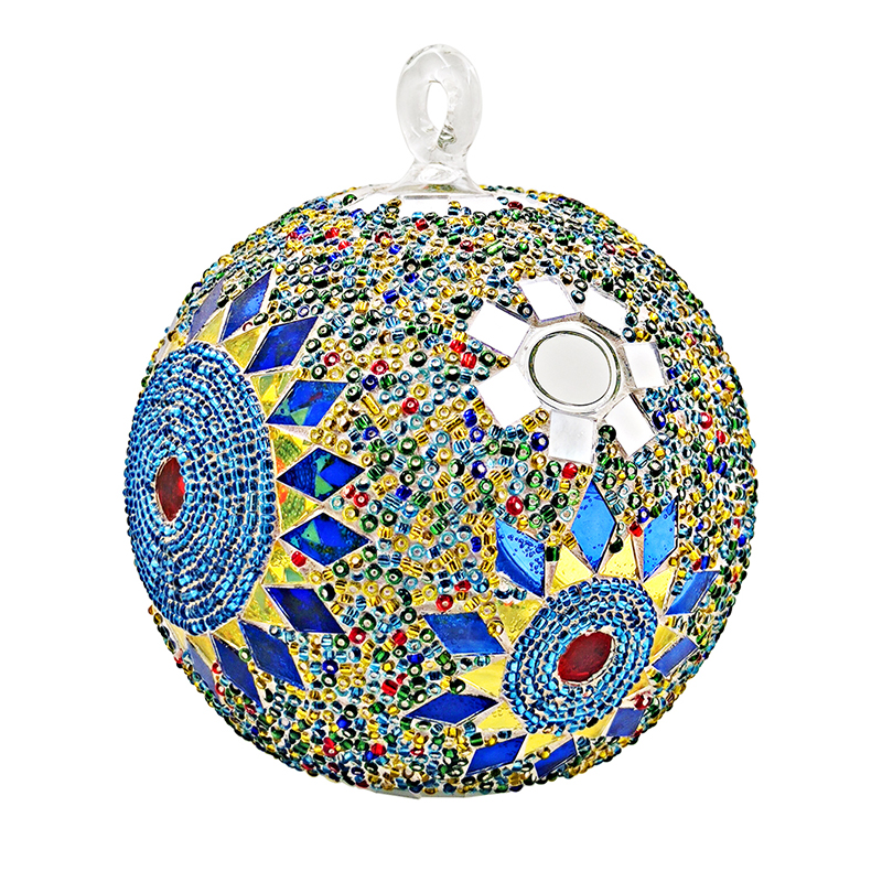 mosaic glass hanging ball