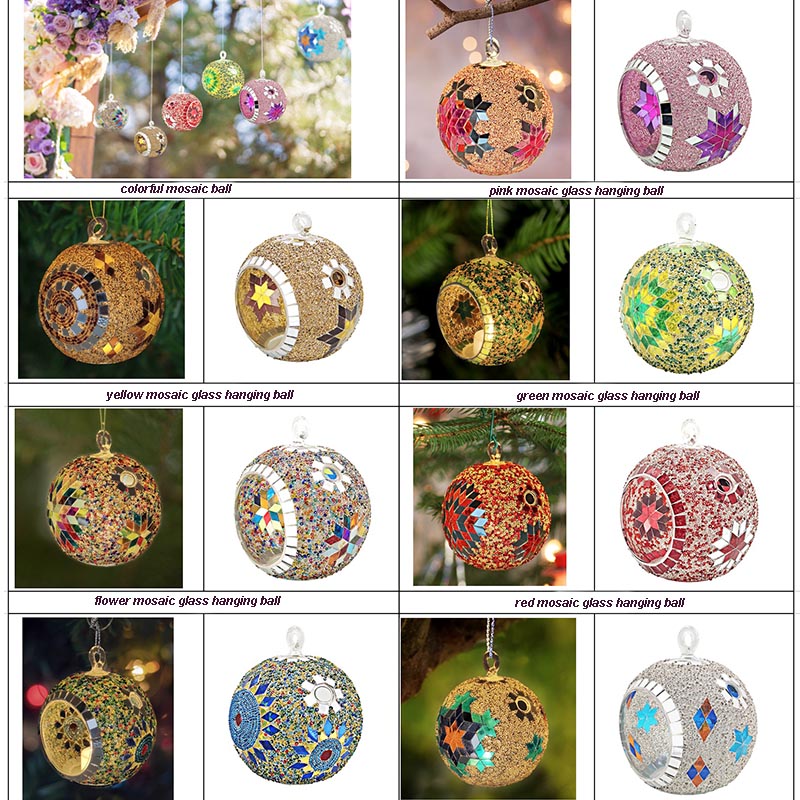 mosaic glass hanging ball