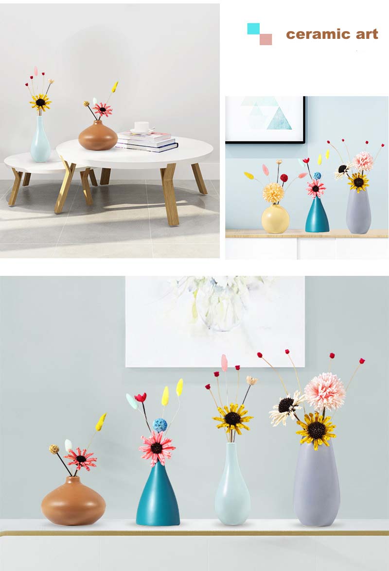 small macaron flower vase